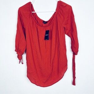NWT forever 21 ambiance size L rust off shoulder blouse